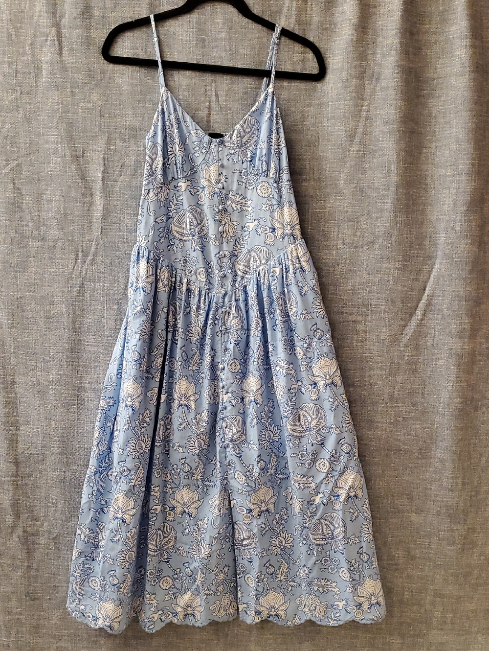 Roller Rabbit x Target Floral Vines Drop Waist Sundress Blue